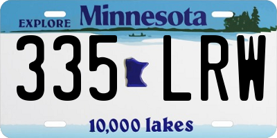 MN license plate 335LRW