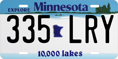 MN license plate 335LRY