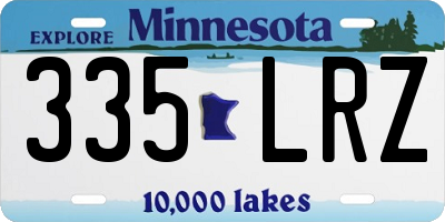 MN license plate 335LRZ
