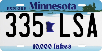 MN license plate 335LSA
