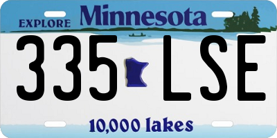 MN license plate 335LSE