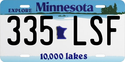 MN license plate 335LSF