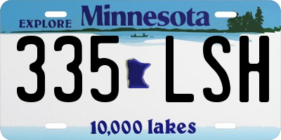 MN license plate 335LSH