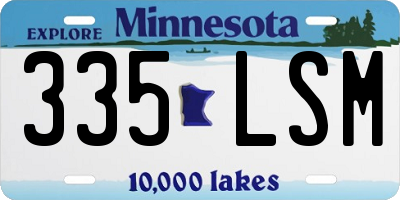 MN license plate 335LSM
