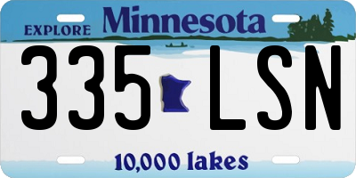 MN license plate 335LSN