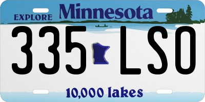 MN license plate 335LSO