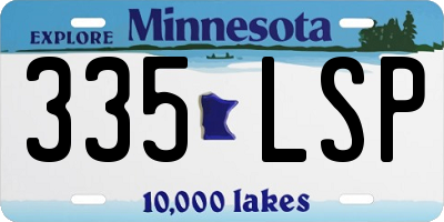 MN license plate 335LSP