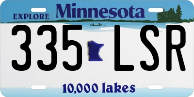 MN license plate 335LSR