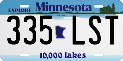 MN license plate 335LST