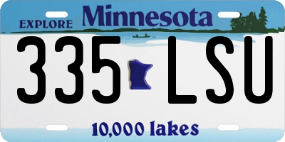 MN license plate 335LSU