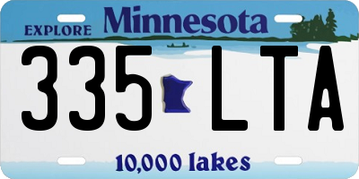 MN license plate 335LTA