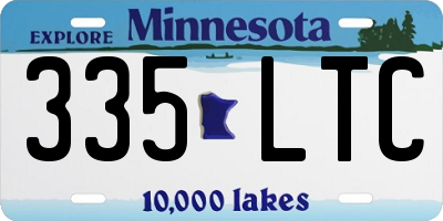 MN license plate 335LTC