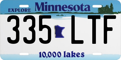 MN license plate 335LTF