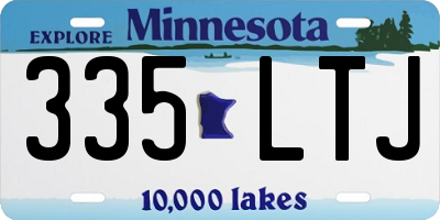 MN license plate 335LTJ
