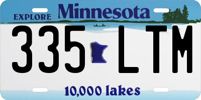 MN license plate 335LTM