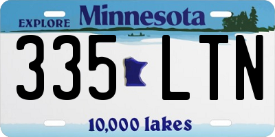 MN license plate 335LTN
