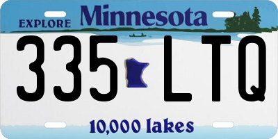 MN license plate 335LTQ