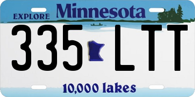 MN license plate 335LTT