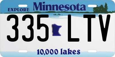 MN license plate 335LTV