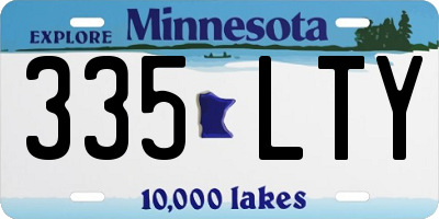 MN license plate 335LTY