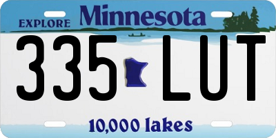 MN license plate 335LUT