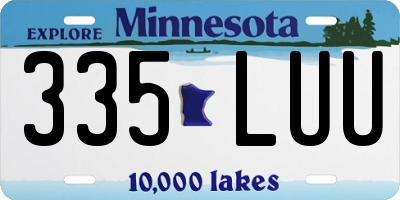 MN license plate 335LUU