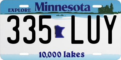 MN license plate 335LUY