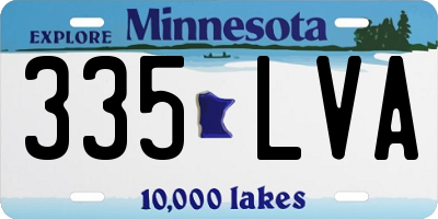 MN license plate 335LVA