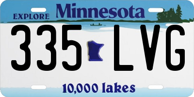 MN license plate 335LVG