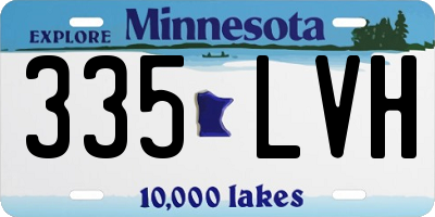 MN license plate 335LVH