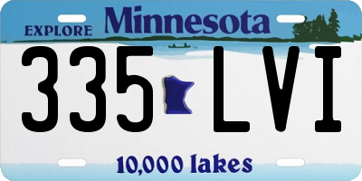 MN license plate 335LVI
