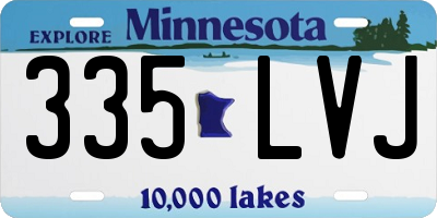 MN license plate 335LVJ