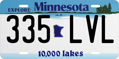 MN license plate 335LVL