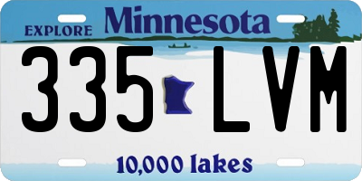 MN license plate 335LVM