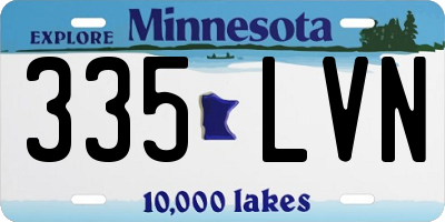 MN license plate 335LVN