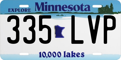 MN license plate 335LVP