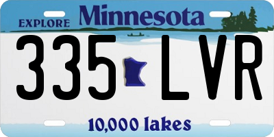 MN license plate 335LVR