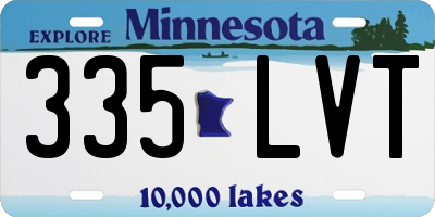 MN license plate 335LVT