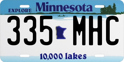 MN license plate 335MHC