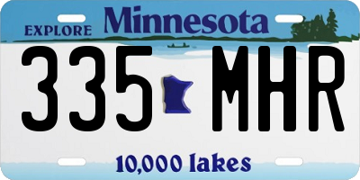 MN license plate 335MHR