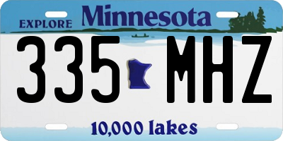 MN license plate 335MHZ