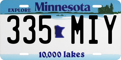 MN license plate 335MIY