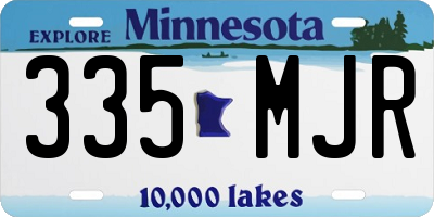 MN license plate 335MJR