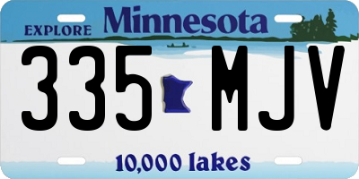 MN license plate 335MJV