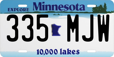 MN license plate 335MJW