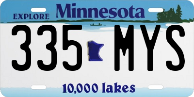 MN license plate 335MYS