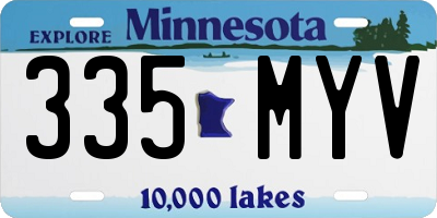 MN license plate 335MYV