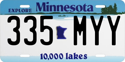 MN license plate 335MYY