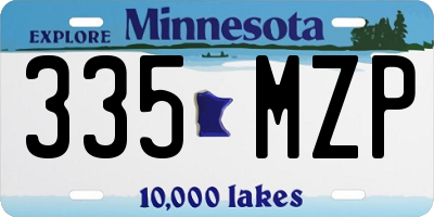 MN license plate 335MZP