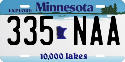 MN license plate 335NAA